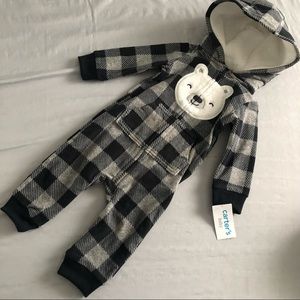 NWT Brand New Carter’s Fleece Onesie (sz 9 months)